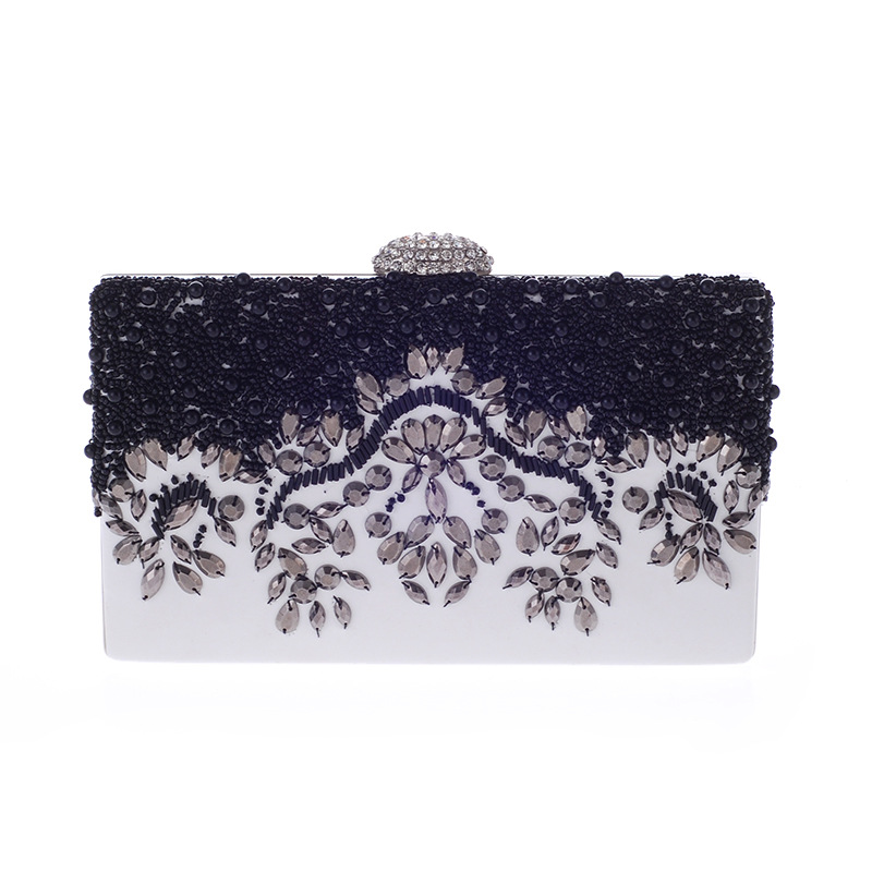 Beaded Embroidered Bag Austrian Rhinestone Evening Party Package Simple Evening Women's Bag display picture 2