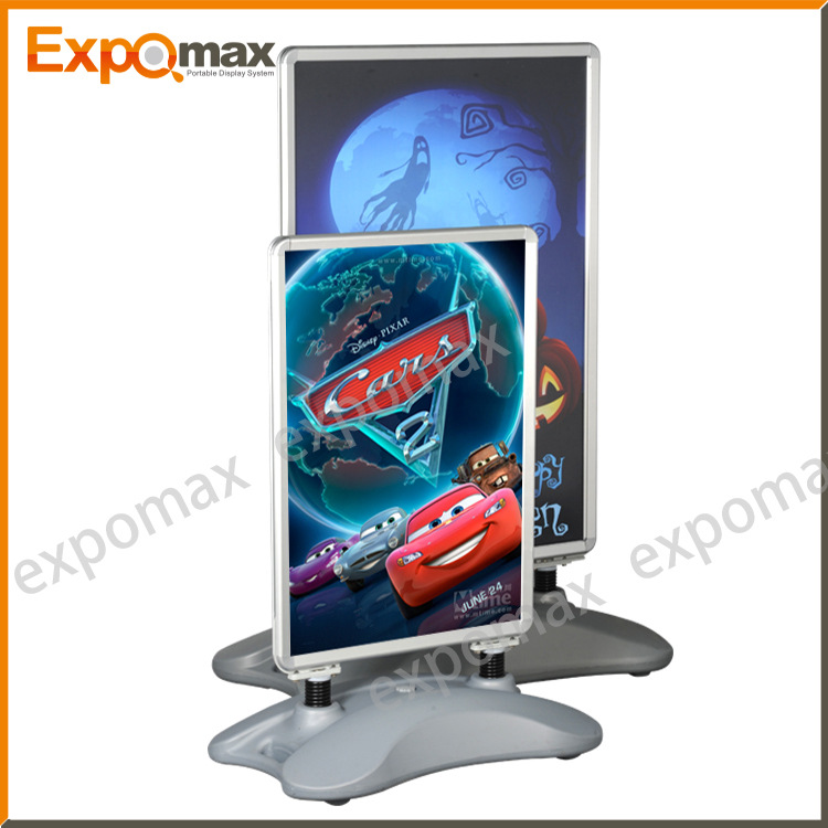 注水海报架 户外宣传板 出口欧美 铝合金 可移动式展架 双面  A1