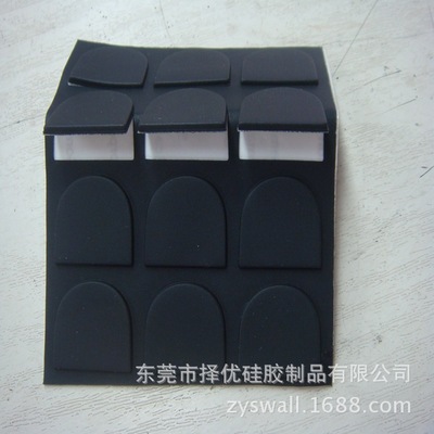 厂家直销防滑硅胶脚垫 黑色橡胶脚垫 键盘下盖硅胶防滑垫定制