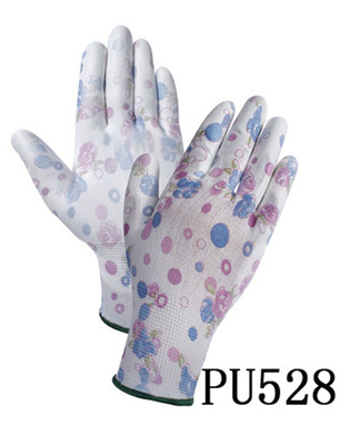 Manufactor Direct selling Xingyu gloves PU528 quality goods 13 printing nylon dipping Anti-static Gloves