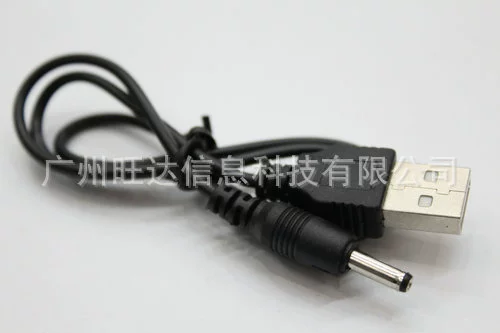 Шнур питания USB — DC2.0, длина 0.5 м, USB на разъём питания DC2.0, роторный USB кабель питания