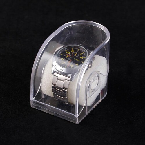 Wholesale transparent plastic watch box for watch stores, packaging, storage, display box, customized electronic watch display props