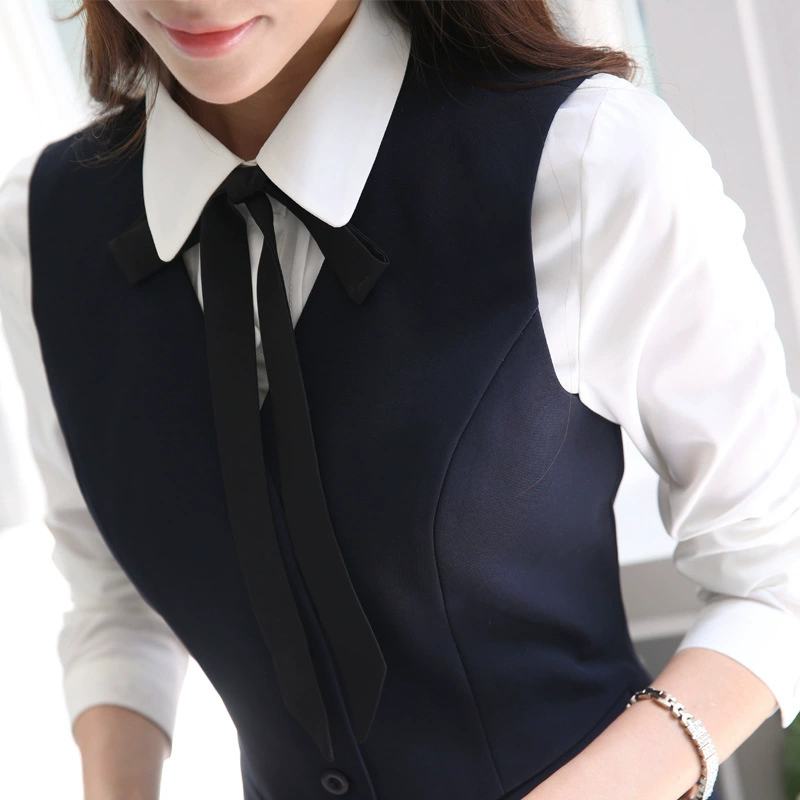 Осенний корейский костюм, жилет, брюки для работы, slim fit