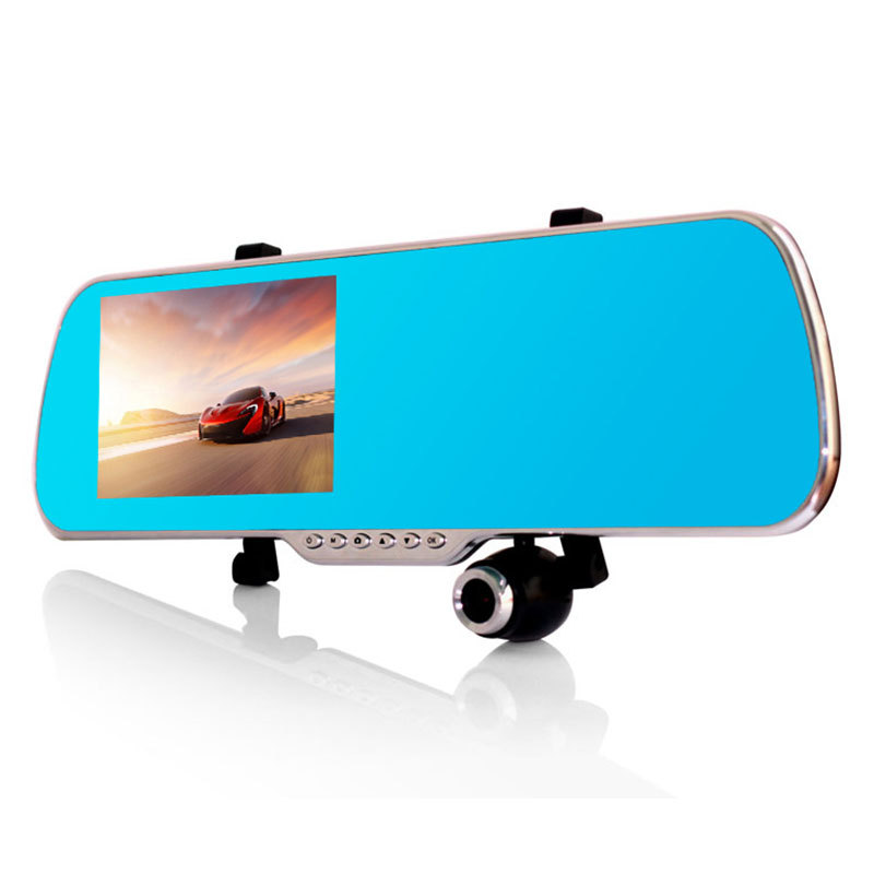 高清雙鏡頭後視鏡安卓導航行車記錄儀電子測速狗壹體機