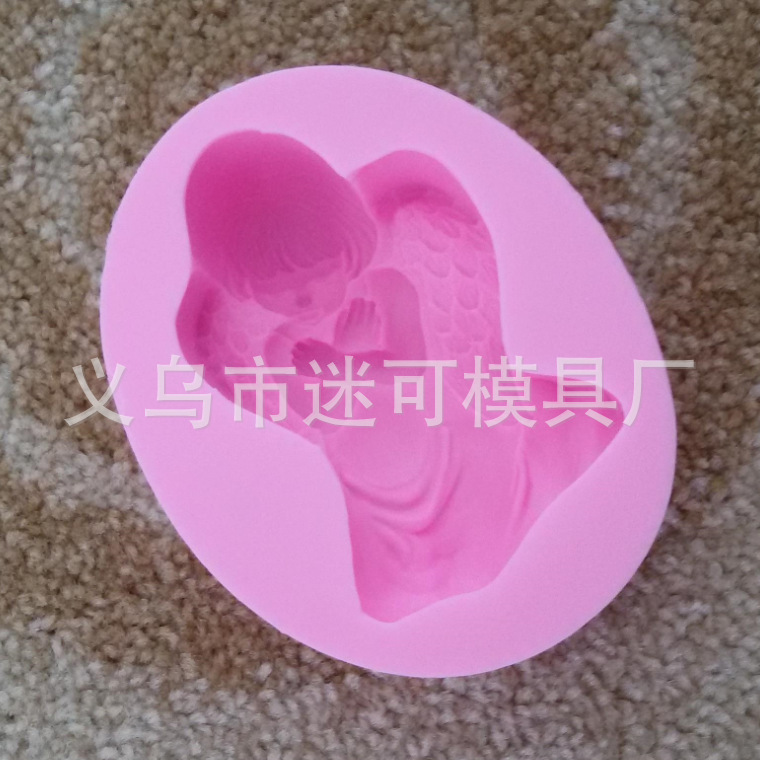 Molde de chocolate Ángel hecho a mano artesanías jabón molde vela silicona fábrica directa al por mayor