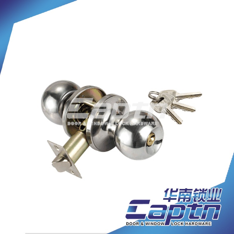 Sur de China 607 fábrica directa de cobre núcleo bola cerradura de acero inoxidable puerta interior cerradura de la puerta baño puerta de madera bola cerradura