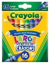 美国Crayola绘儿乐儿童16色可水洗大蜡笔套餐组52-3281