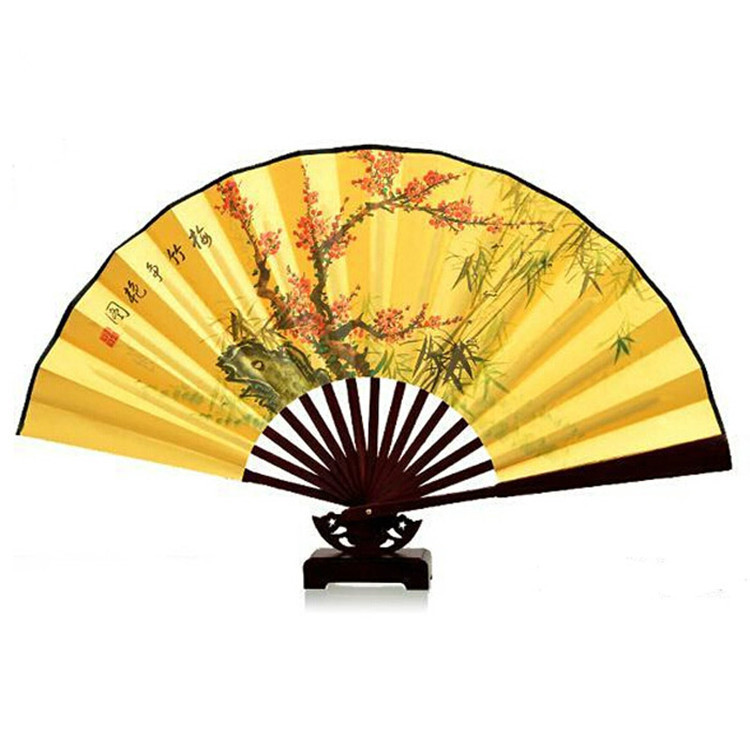 8寸精品绢布男士折扇批发 款式齐全 旅游景区木扇货源批发