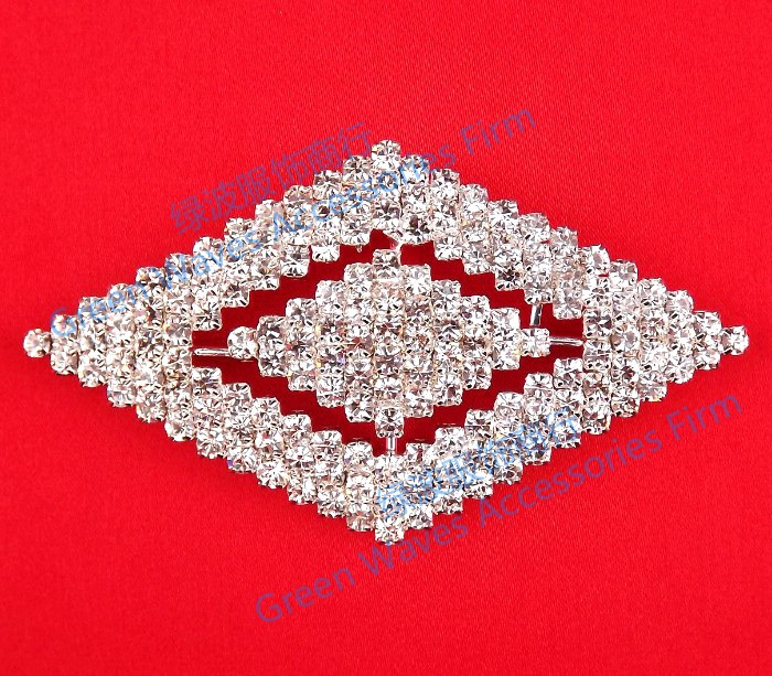 银白色棱形手缝镶钻装饰钻扣成品DIY婚纱礼服新娘鞋子箱包装饰品