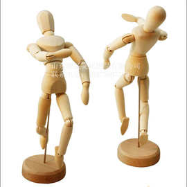 漫画12英寸木人模型 12寸木头人30cm素描木偶人木头关节人偶