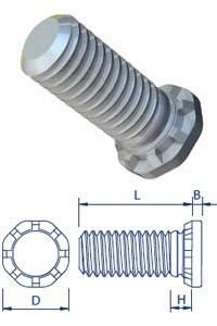 压铆螺钉大头 HFE-1/4-20*8 HFE多规格 美制压铆螺丝