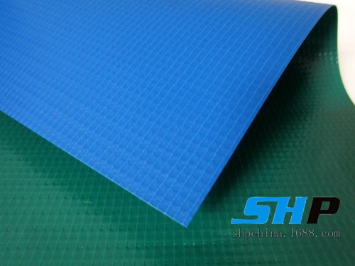 水池布 PU浸浆 防水 两面双色 9*9圆纱 光面 410G pvc夹网布