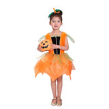Хэллоуин карнавальная вечеринка, макияж, сценическая одежда, G-0129 тыквенная фея платье