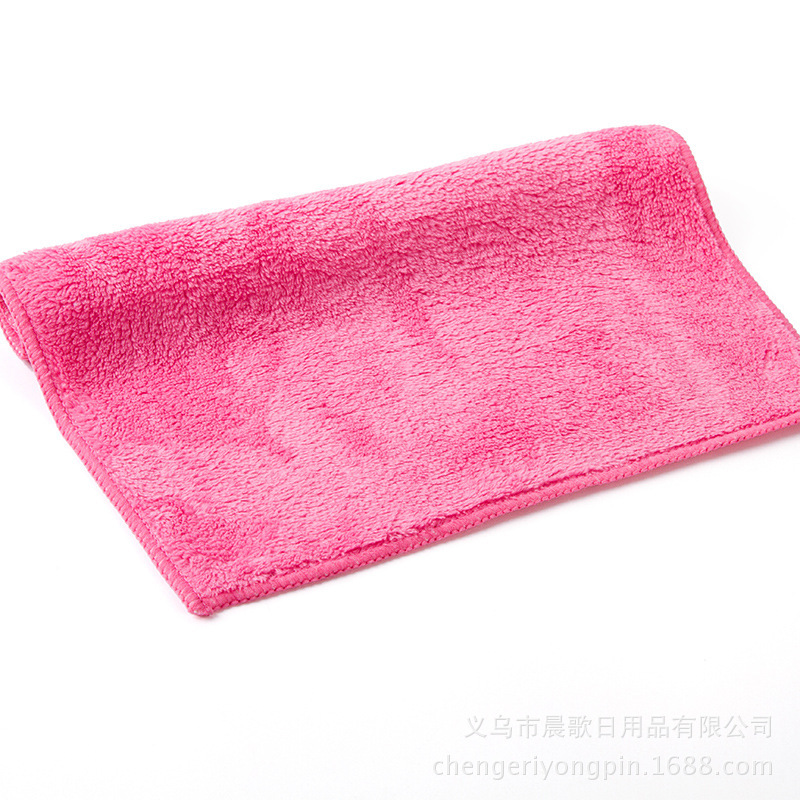Coral fleece factory direct low price promotion Microfiber High and Low wool coral fleece towel long and short wool towel