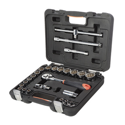 钢盾工具 25件12.5mm系列英制套筒组套 机修汽修套装S020001