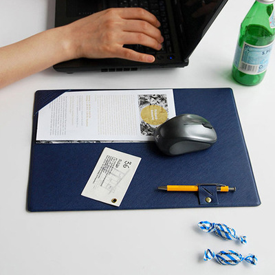 韩国新仿皮eonbest大款办公用品鼠标垫 书写垫|ru