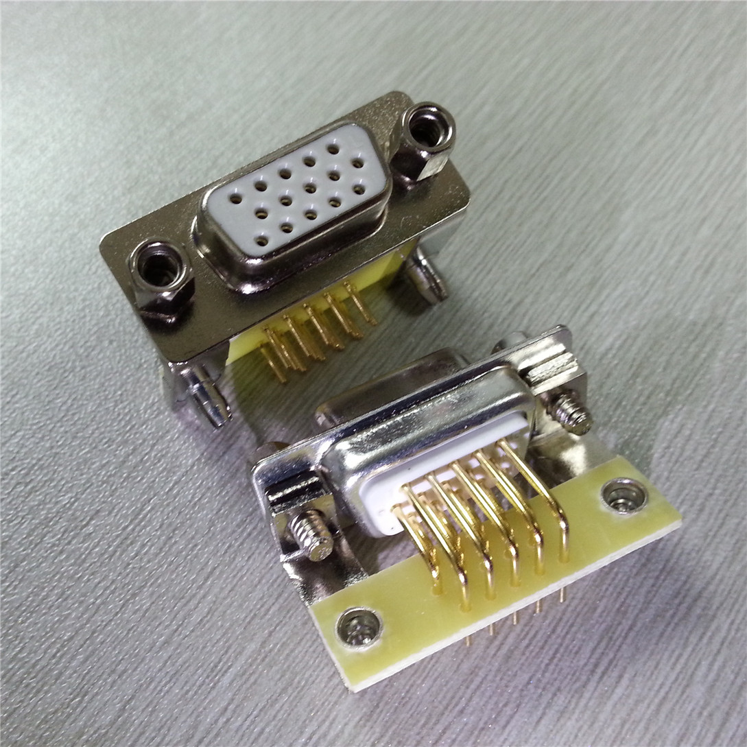 热卖HDR15孔母座连接器 新品实心针工程电脑VGA接口插件 显示器座