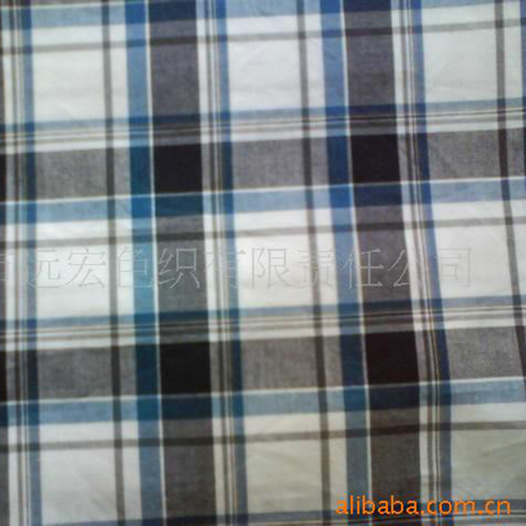 休闲大格布料 全棉色织格布 其他棉类面料色织布