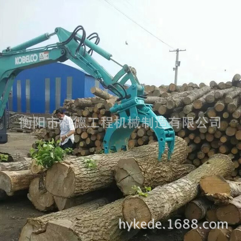 神钢SK60挖掘机液压旋转抓木器、液压抓爪