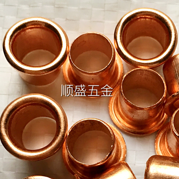 厂家直供 紫铜空心铆钉 铜鸡眼 空心铆钉 量大价更优