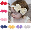 Children's shiffon hair accessory, hairgrip with bow, elastic headband, European style, wholesale