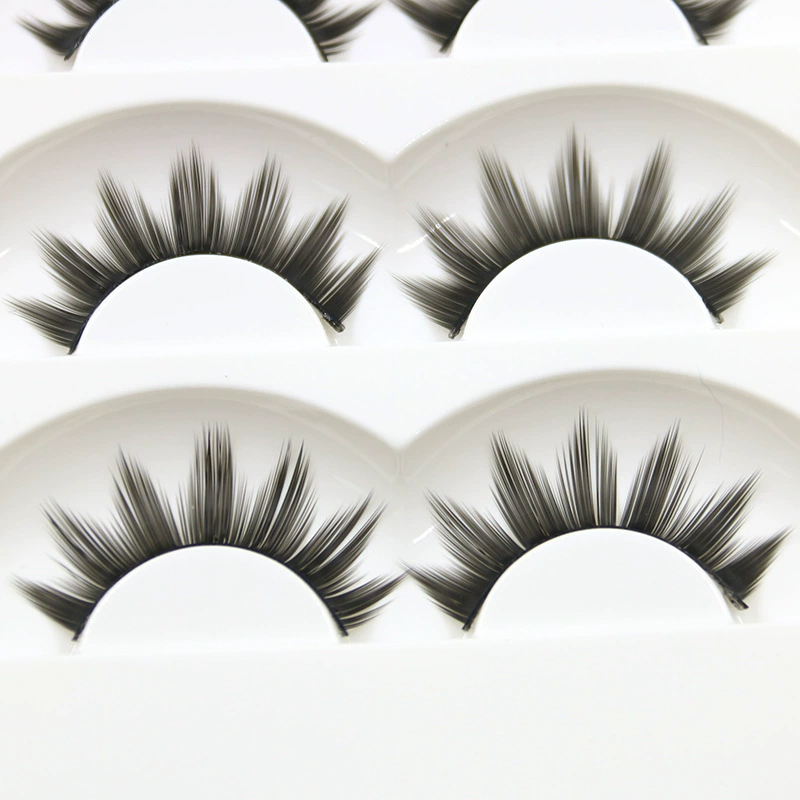 Dense False Eyelashes, 5-Pair Set, 1.3 cm Short Length, Natural Volume