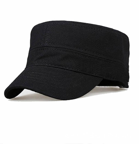 Men's flat cap simple monochrome military style wholesale flat cap unisex single hat