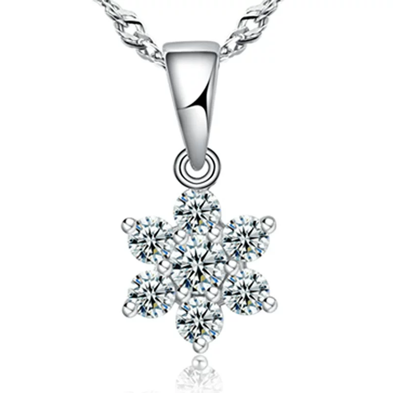 Подвеска, ожерелье, творческий аксессуар, со снежинками, подарок на день рождения, оптом