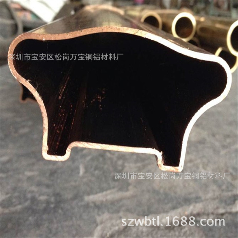 定T2紫铜异型管 H65异型铜管 纽纹-网纹黄铜\红铜花纹铜管