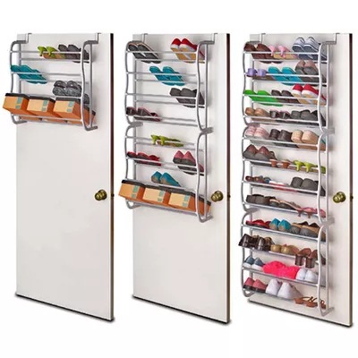 Shoe rack Wholesale new multi-layer assembled shoe cabinet multi-layer door lagcraft container European wrought iron disassembly 12 layers
