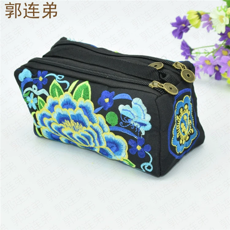 Платок с национальной вышивкой и ремешком Ms. Sanluo Bags, Miss Sanza, чехол для монеты с вышивкой на холсте