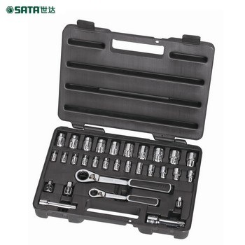 世达工具 30件13x20MM穿透式套筒组套13-20MM棘轮套筒扳手 09132