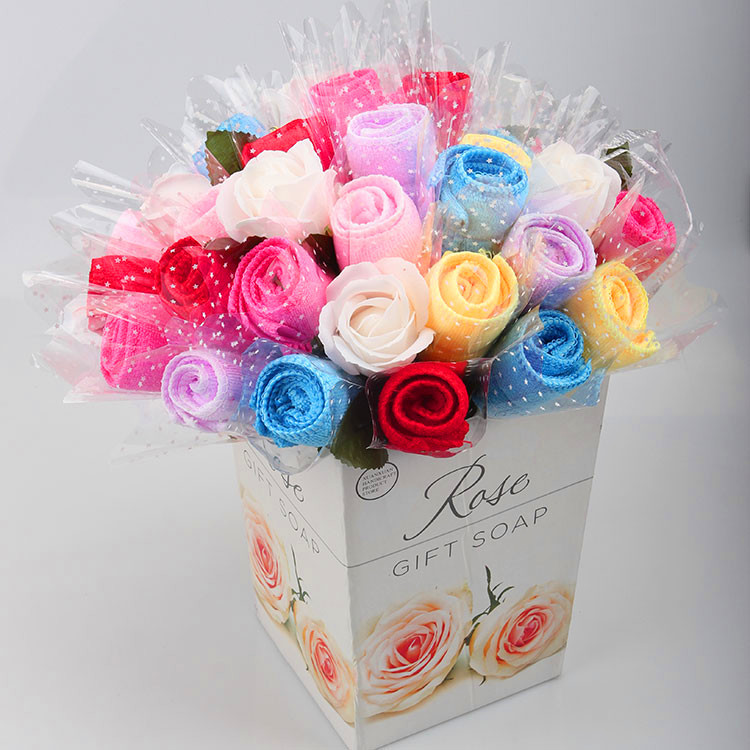 毛巾简约玫瑰--主图3