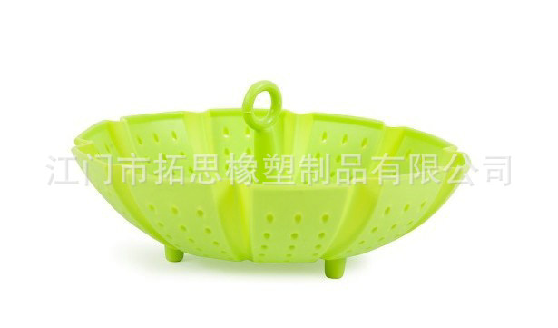 硅胶蒸笼食品级硅胶蒸笼 耐高温硅胶折叠蒸笼橡塑制品