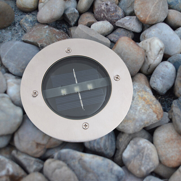 3LED Warm white light solar energy Buried lights All metal LED Brick Light Plaza lights A generation of fat