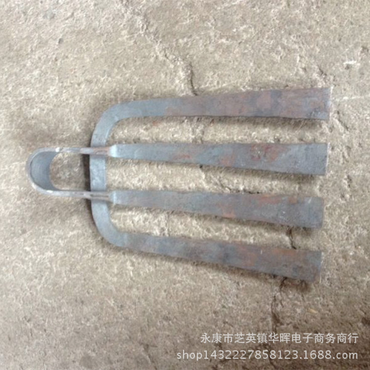 四齿耙老式手工锻打螺纹钢耙子草耙扁耙3斤挖地松土农用耙子耙头