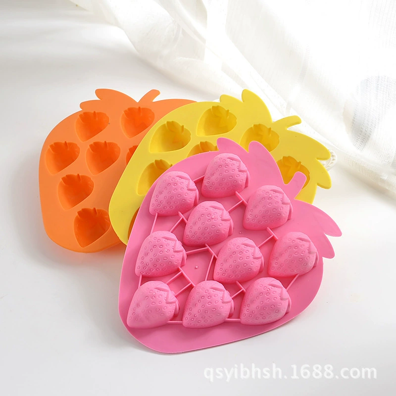 Лед, силиконовая клубника, форма, DIY