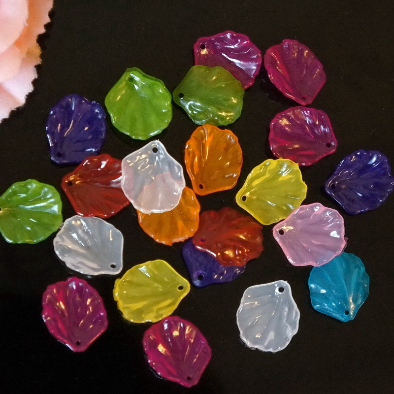 古风汉服COS发簪小贝壳叶片 古代宫廷发髻配件 果冻效果花朵叶子详情图5