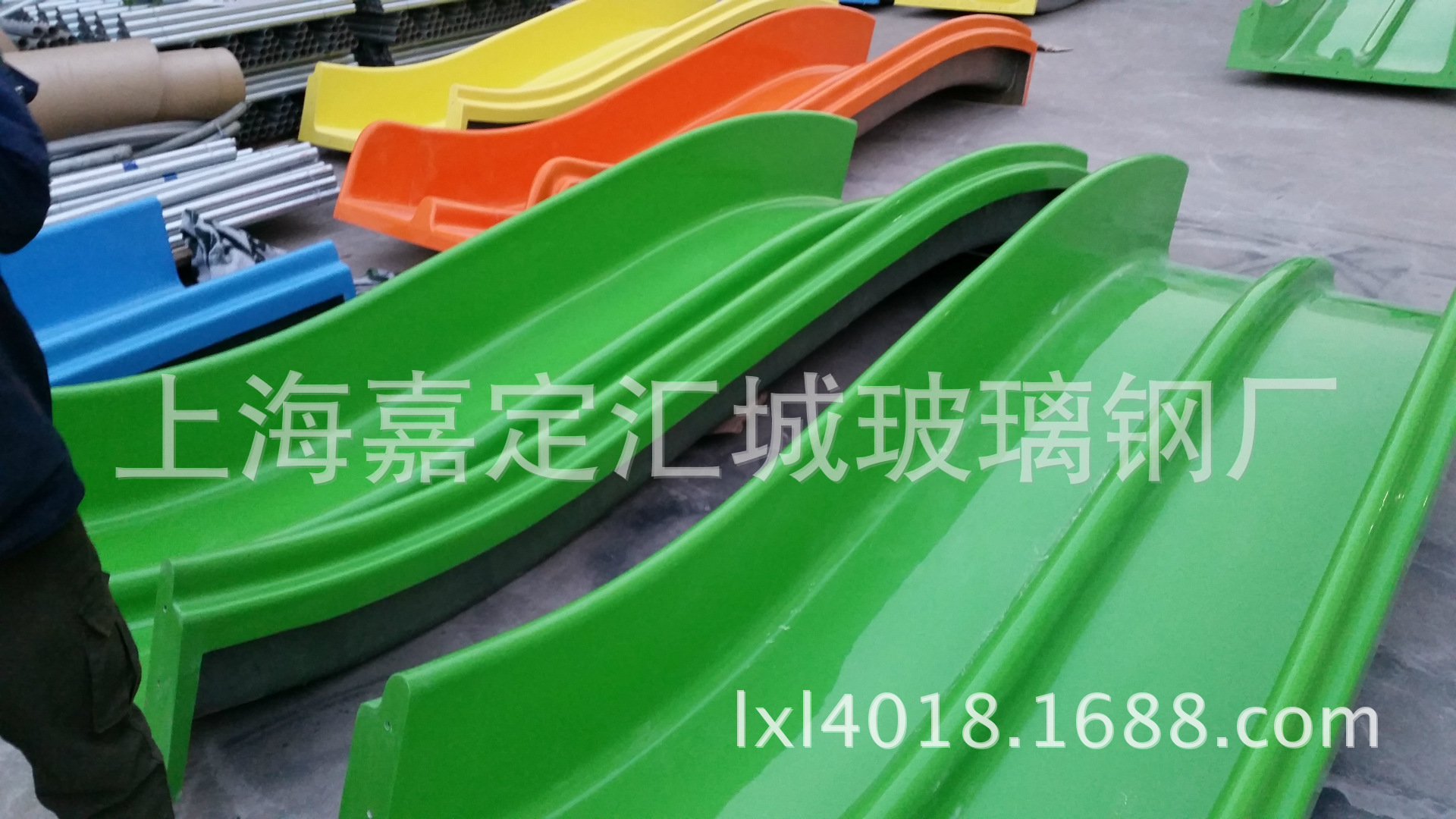 玻璃钢滑道、儿童双滑道、游乐场滑道、双滑道、汉斯滑道