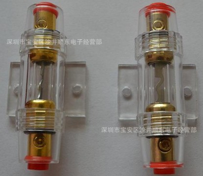 AGU 汽车音响保险座 插钳式保险丝管座 10*38MM 保险丝盒