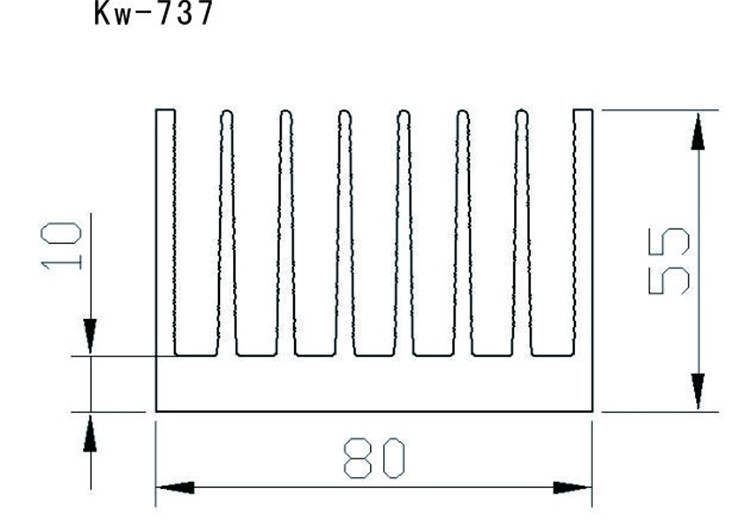 密齿散热器 河南电子散热器 铝型材  五金冲压件