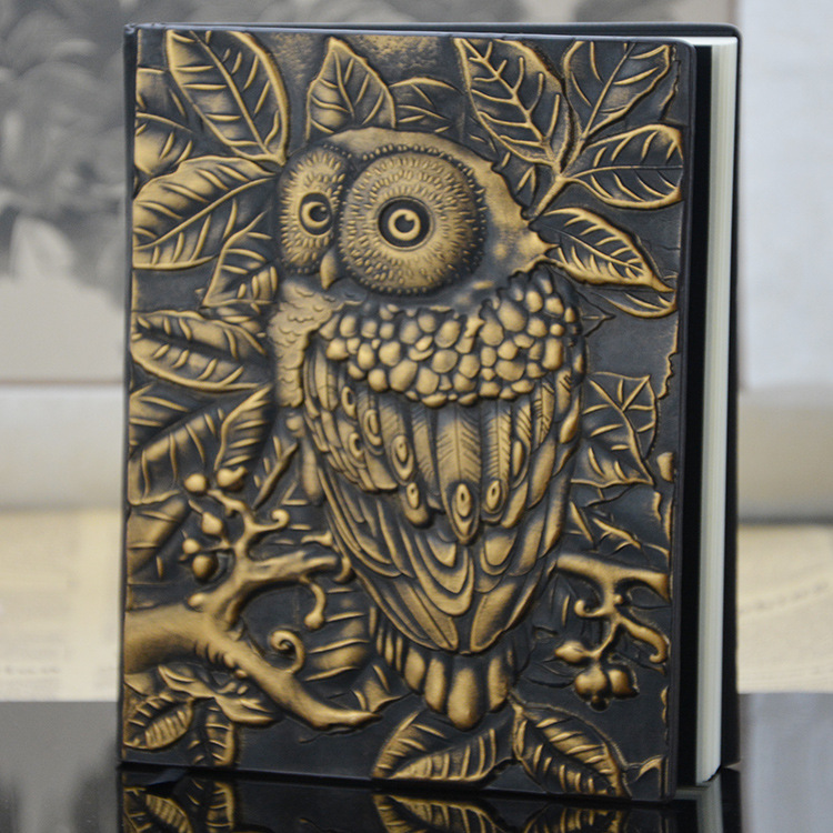 European Style Retro Owl Creative Fashion Student Notebook display picture 2