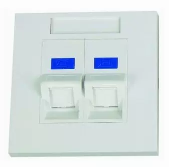 厂家供应 综合布线 86型斜双口面板