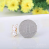 Cute rabbit, earrings, children's ear clips, no pierced ears