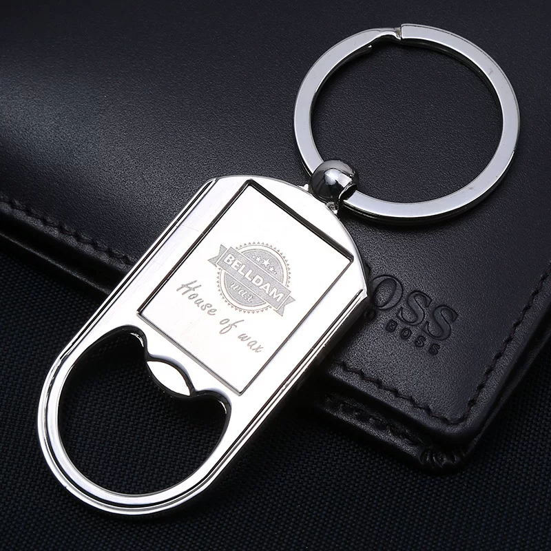 Bottle opener, metal creative keychain, wholesale, creative gift, direct factory sales