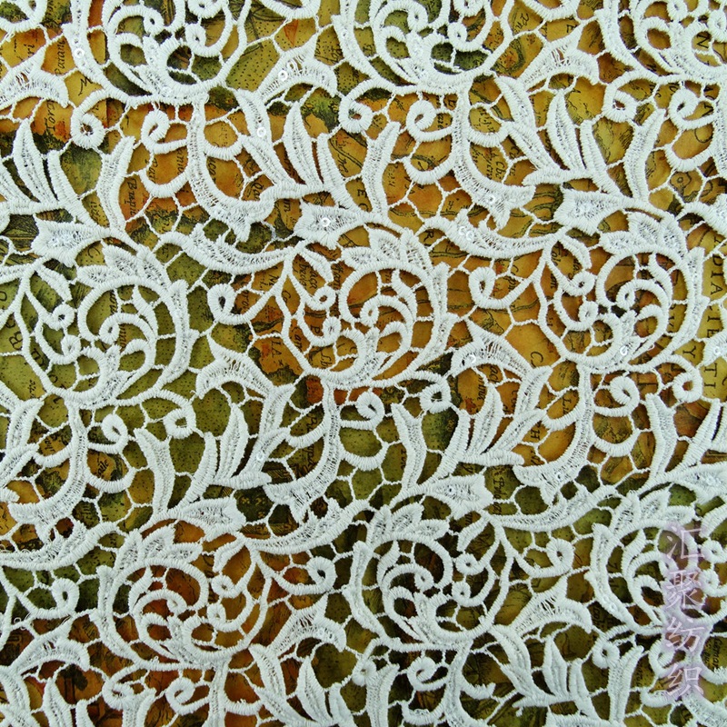 特种绣花 水溶金片绣 电脑绣花 水溶绣花 透明晶片水溶绣花