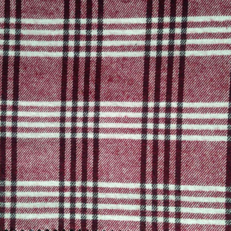 现货 衬衫面料色织绒布格子青年布色织布精梳色织层布面料现货