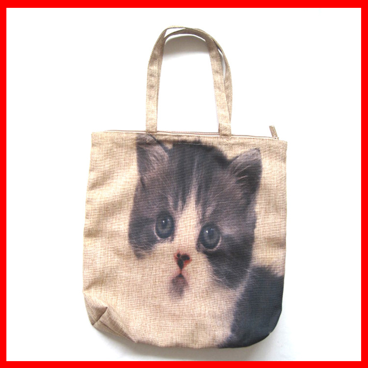 厂家直销外贸爆款新环保麻布袋，黄麻手提购物袋，环保耐用