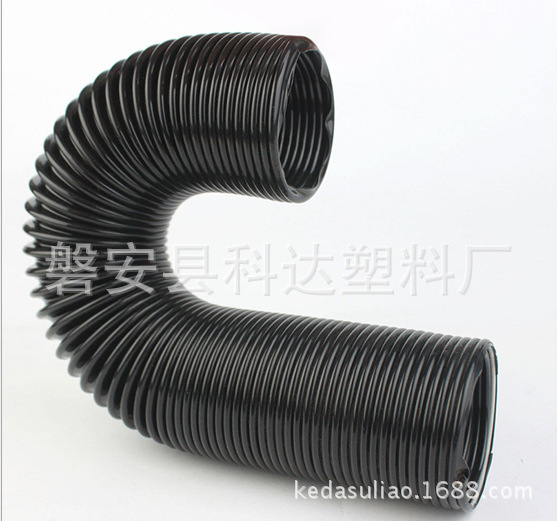 供应外径39mm伸缩1:4 透明PVC钢丝缠绕吸尘器弹簧伸缩管