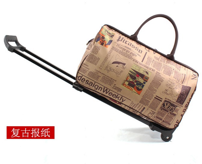 Retro moda trolley bolsa de viaje bolso de equipaje trolley bolsa de equipaje impermeable Universidad bolsa de la carretilla